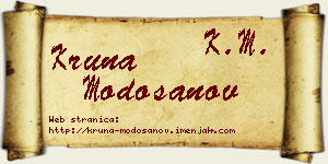 Kruna Modošanov vizit kartica